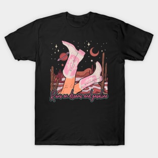 Runs On Dreams And Gasoline Desert Mountains Cactus Boot T-Shirt